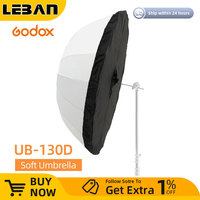 Godox UB-130D 130cm White Parabolic Reflective Transparent Soft Umbrella Studio Light Umbrella with Black Silver Diffuser Cover