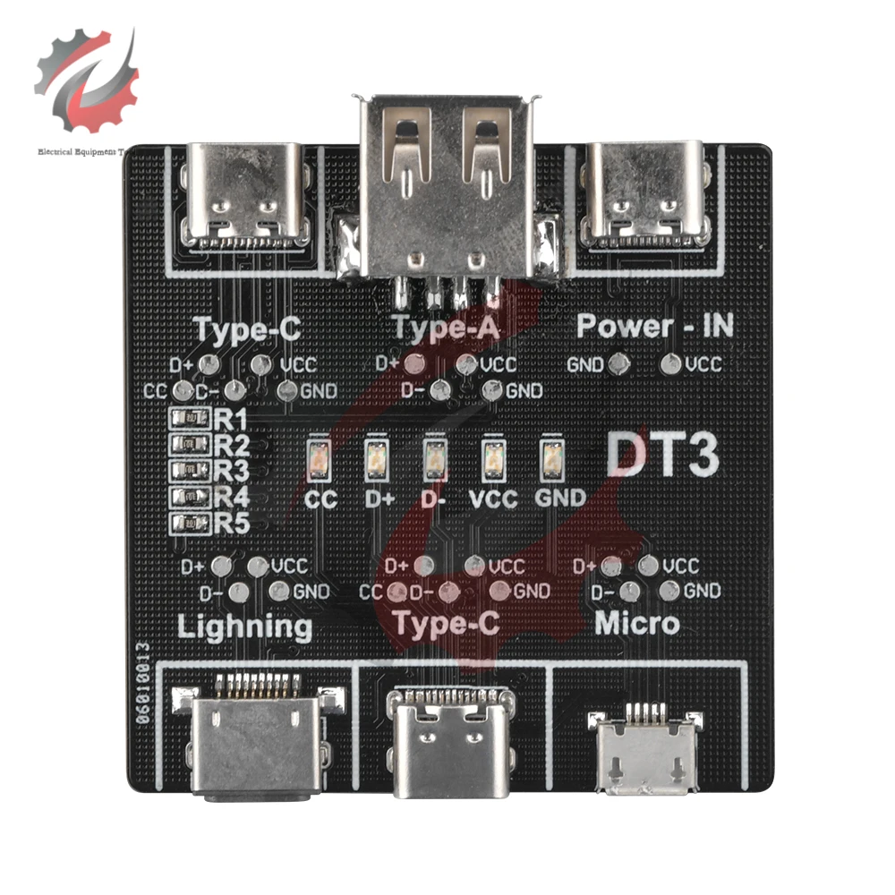 DT3 Data Cable Detection Board Micro Type-C USB C Cable Tester Short Circuit Switching On Off Diagnose Tool for iOS Android