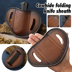 Men's Cowhide Multi-Tool Folding Knife Sheath, Belt Set, Organizer Pouch, Folding Pocket Knife Holder, Handmade Belt