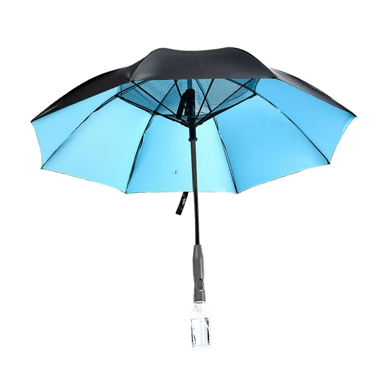 Sun Umbrella with Fan Misting Lightweight Rainproof for Men Women Versatile Portable for Hot Summer Sand Camping Golfing Travel