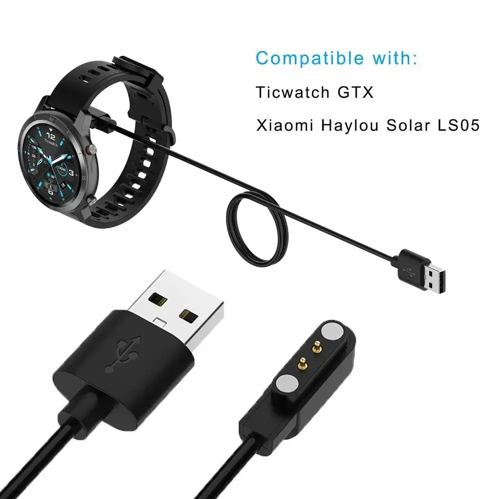 2025 Charger For Xiaomi Haylou Solar LS05 Smartwatch USB Charging Cable Charger Holder Smart Watch Dock Cord Chargers Adapter