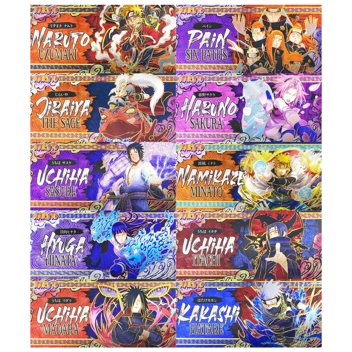 

10 design Japanese anime masterpiece Naruto the Movie character silver cards legendary stories collection gifts peripherals