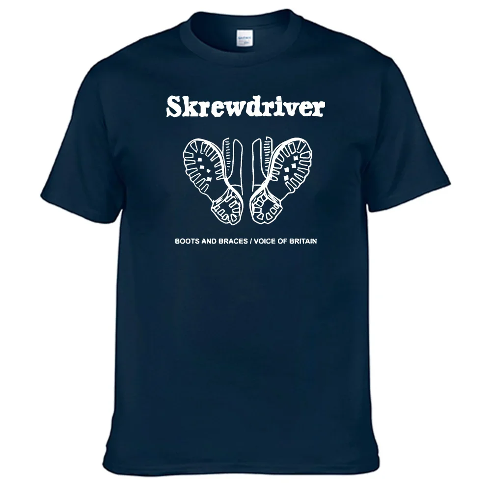 Band Skrewdrivers T Shirt 100% Cotton Men Shirt N01