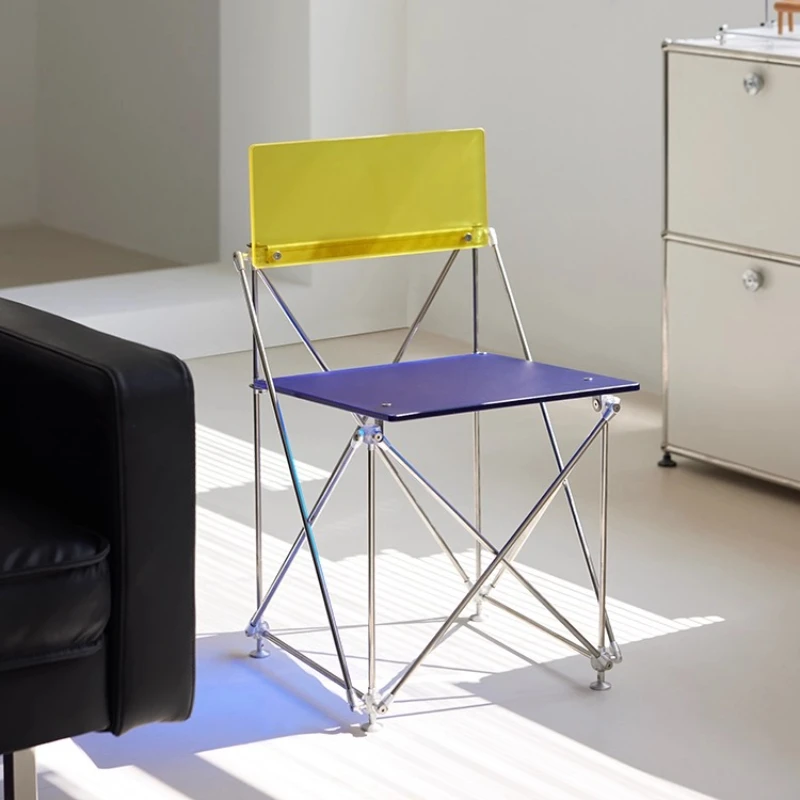

Acrylic dining chair minimalist transparent leisure chair original designer chair home creative ins style