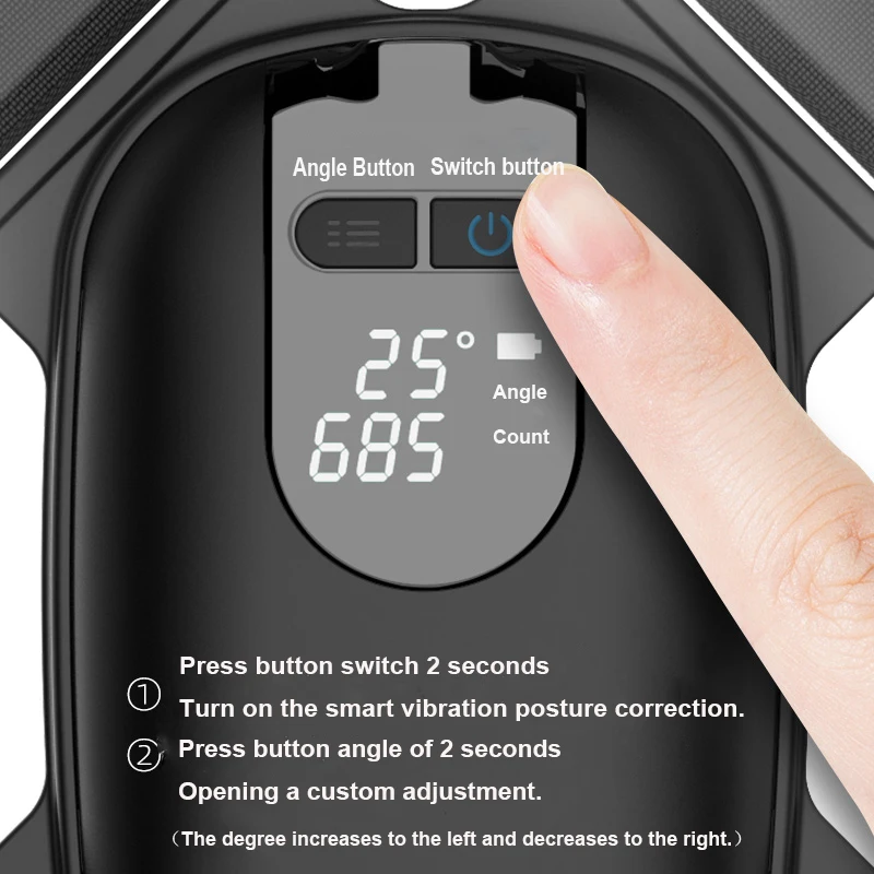 Tenwin Adjustable Smart  Posture Corrector Back Intelligent Brace Support Belt Shoulder Correction Spine Back Training