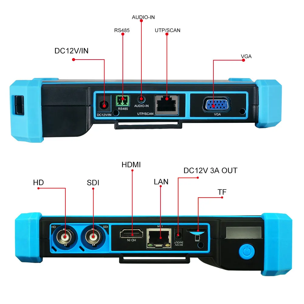 الذهاب اختبار الدوائر التلفزيونية المغلقة مع إدخال HDMI VGA ، مراقبة الدوائر التلفزيونية المغلقة لكاميرا IP ، CVI TV SDI ، 8MP ، 12MP ، 8MP ، 4"