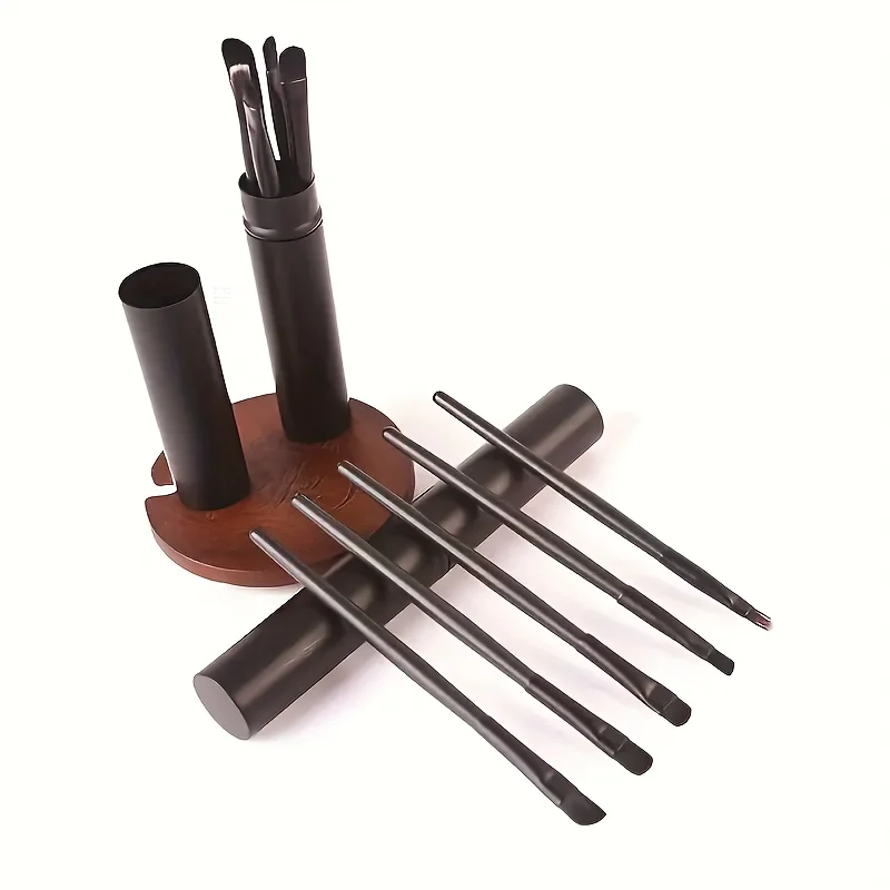 5-piece cosmetic brush set, eye shadow concealer soft brush, portable travel mini cosmetic tool brush