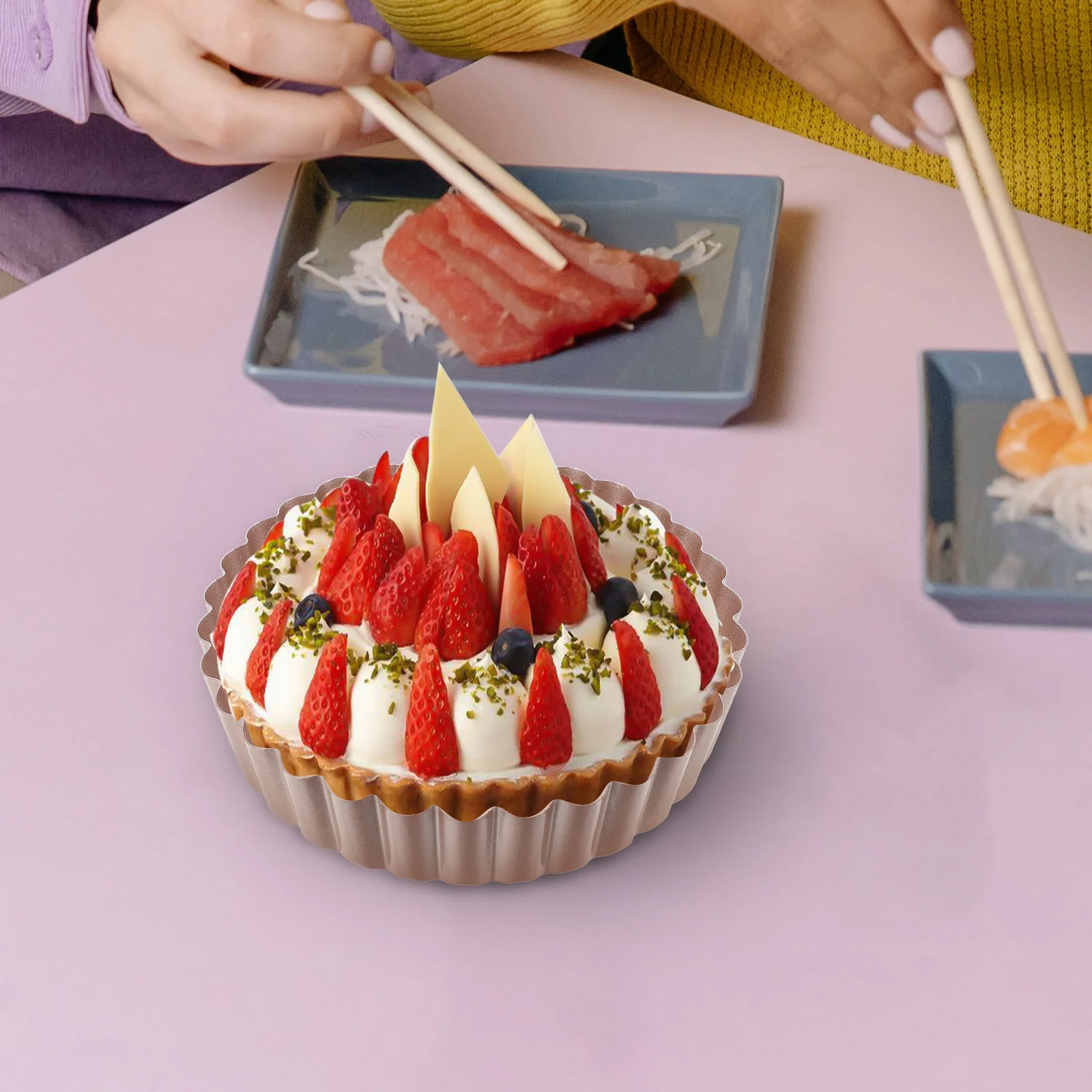 

Round Shaped Baking Pan Nonstick Reusable Kitchen Bakeware For Diy Baking Supply Wear-Resistant Oven Tray