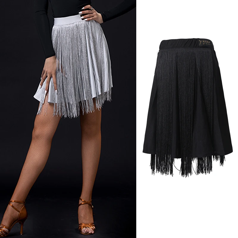 Tassel Latin Dance Skirt Women Fringed Skirt Adult Latin Dance Clothes Samba Salsa Skirt Practice Performance Costume BL6106