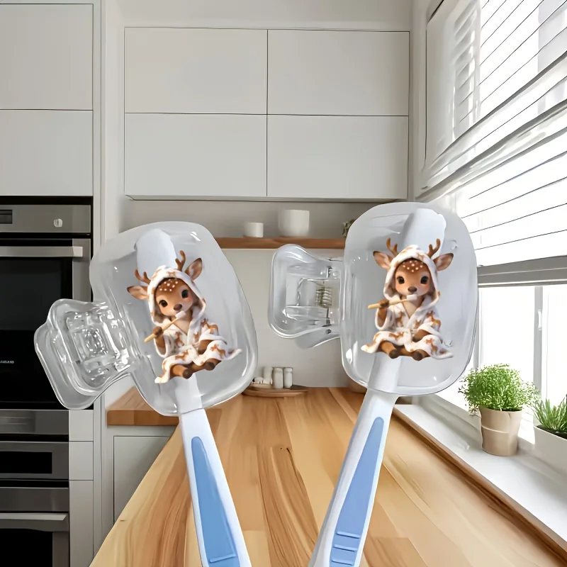 2pcs Sika Deer Toothbrush Storage Clip Household Portable Travel Essential Toothbrush Protective Cap Storage Box Gift For Women