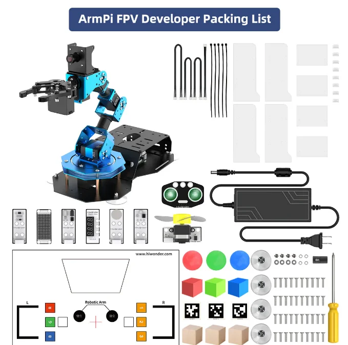 Industrial Robot Arm ArmPi FPV High Positioning Precision Pick And Place For Education By Hiwonder