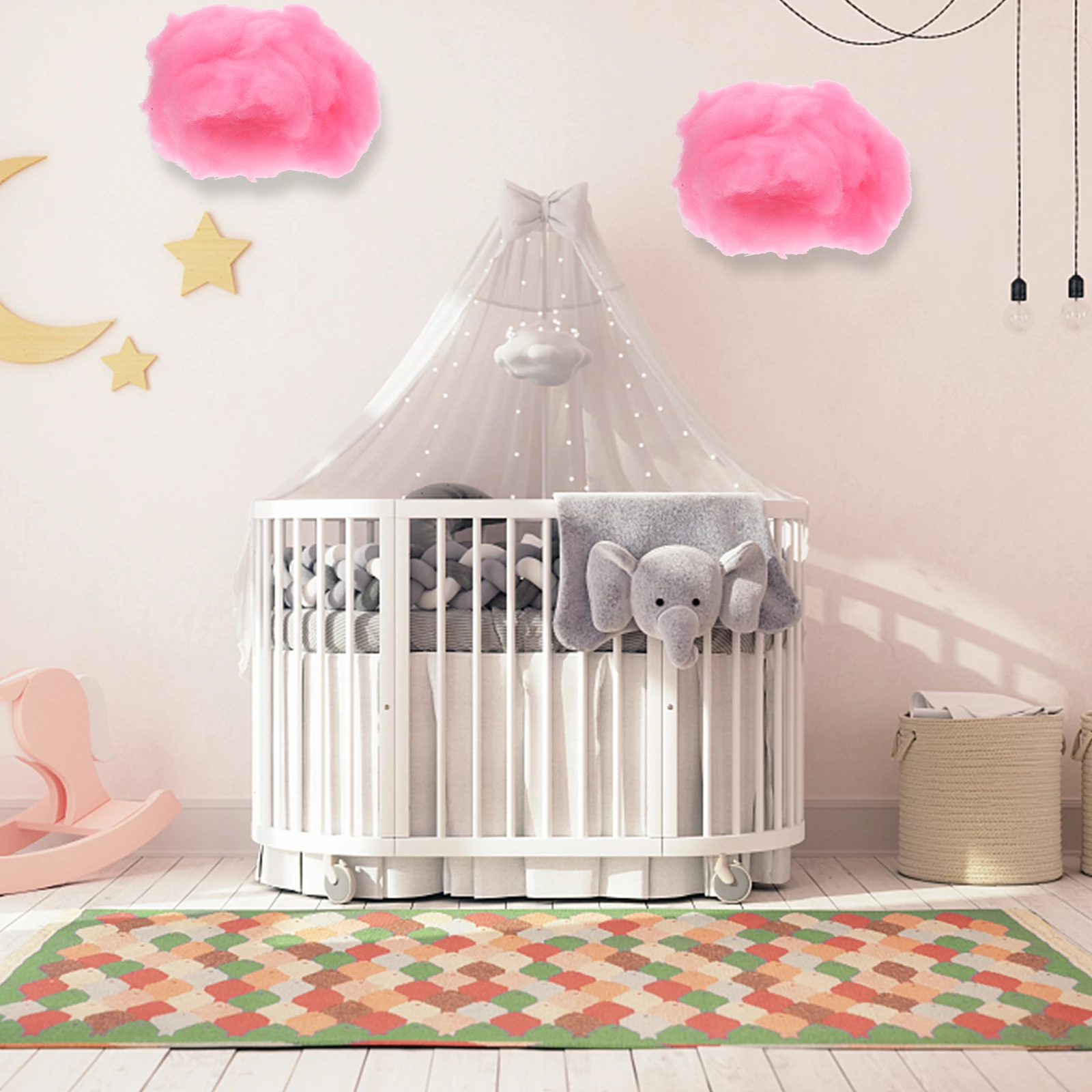 

Cloud Hanging Ornament Set for Ceiling Decor Baby Shower Wedding Nursery Party Cotton Fake Clouds Room Decorations