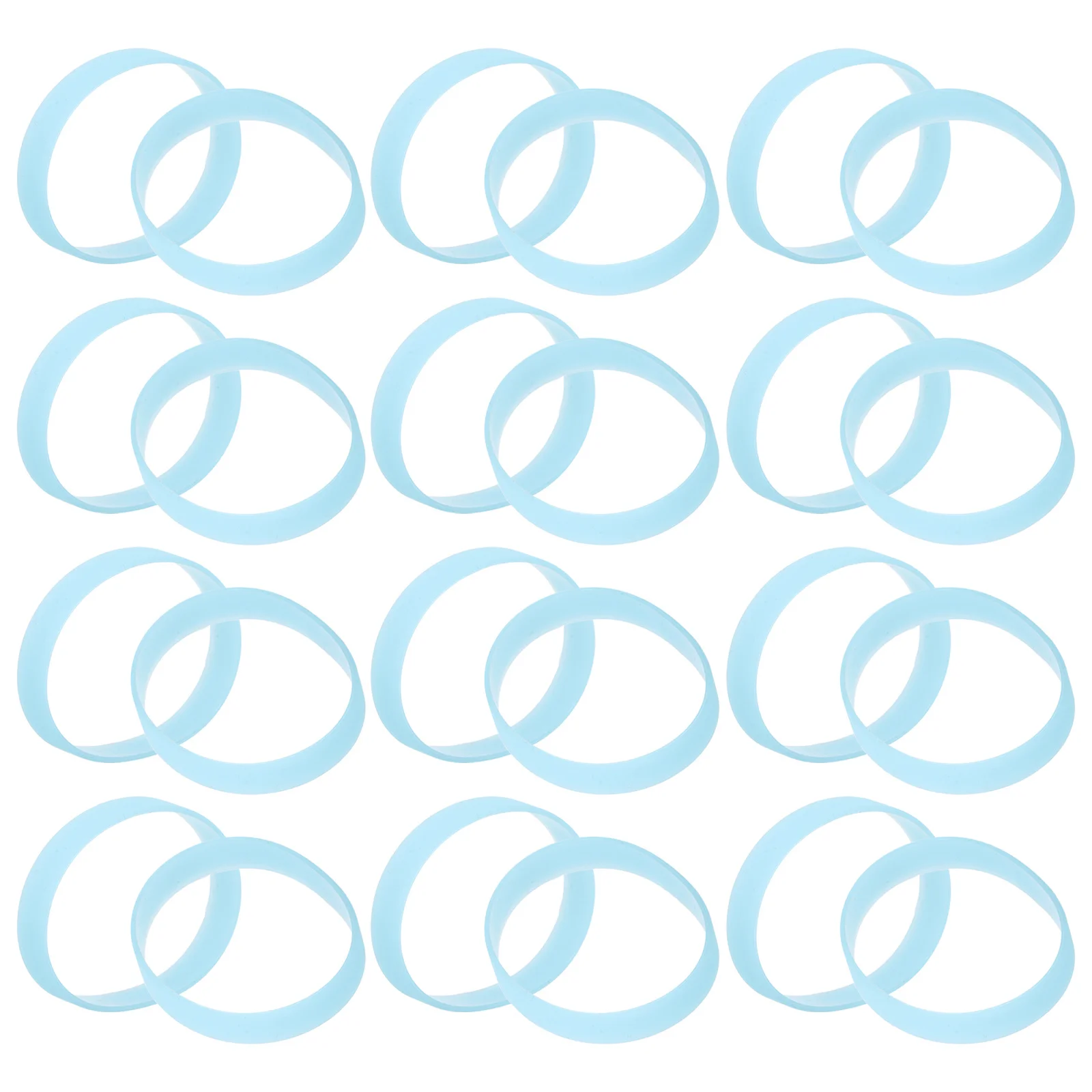 

40Pcs Glow Silicone Wristbands Solid Color Luminous Bracelets for Night Safety Sports Party Favor School Event