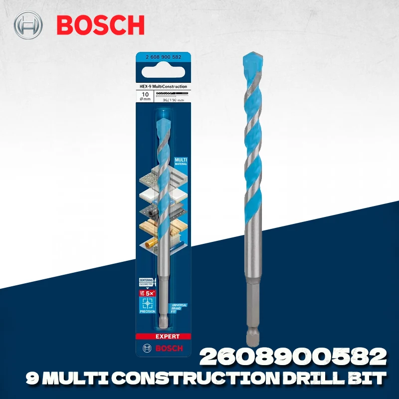 

BOSCH 2608900582 EXPERT HEX-9 Multi Construction Drill Bit 10 X 90 X 150 MM for Impact Drill Rotary Drills Accessories