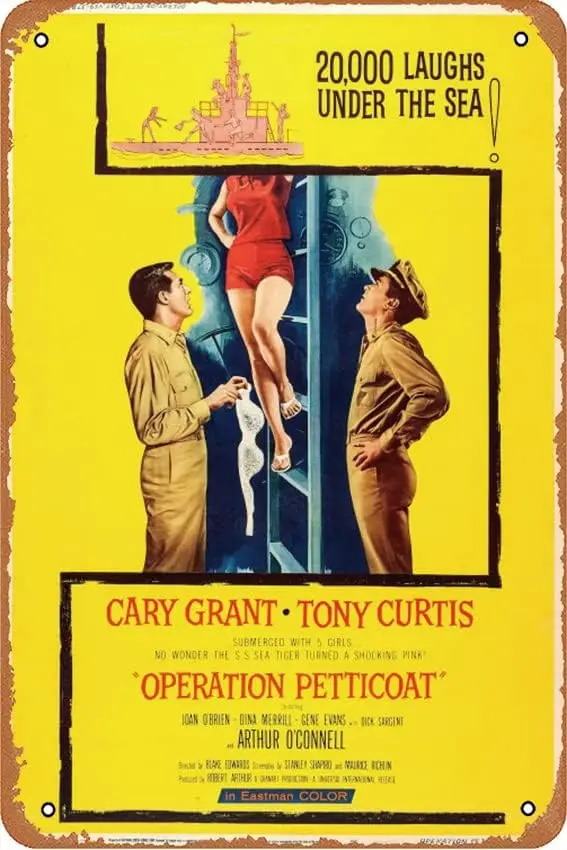 Operation Petticoat Movie Plaque Poster Metal Tin Sign ; Vintage Retro Wall Decor