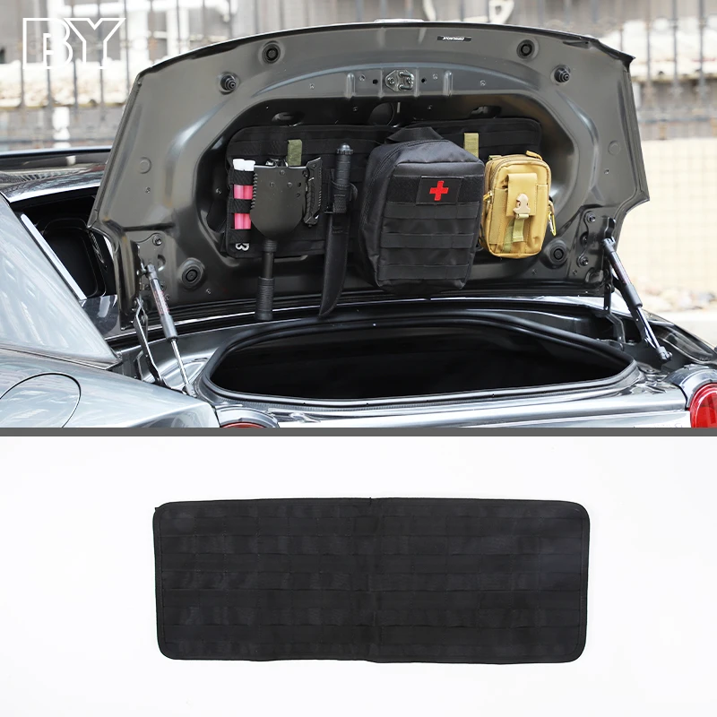 For Mazda MX-5 2016-2023 Oxford Cloth Black Car Tail Box Cover Multi-tool Hanging Pocket Auto Organizer Bags Accessories