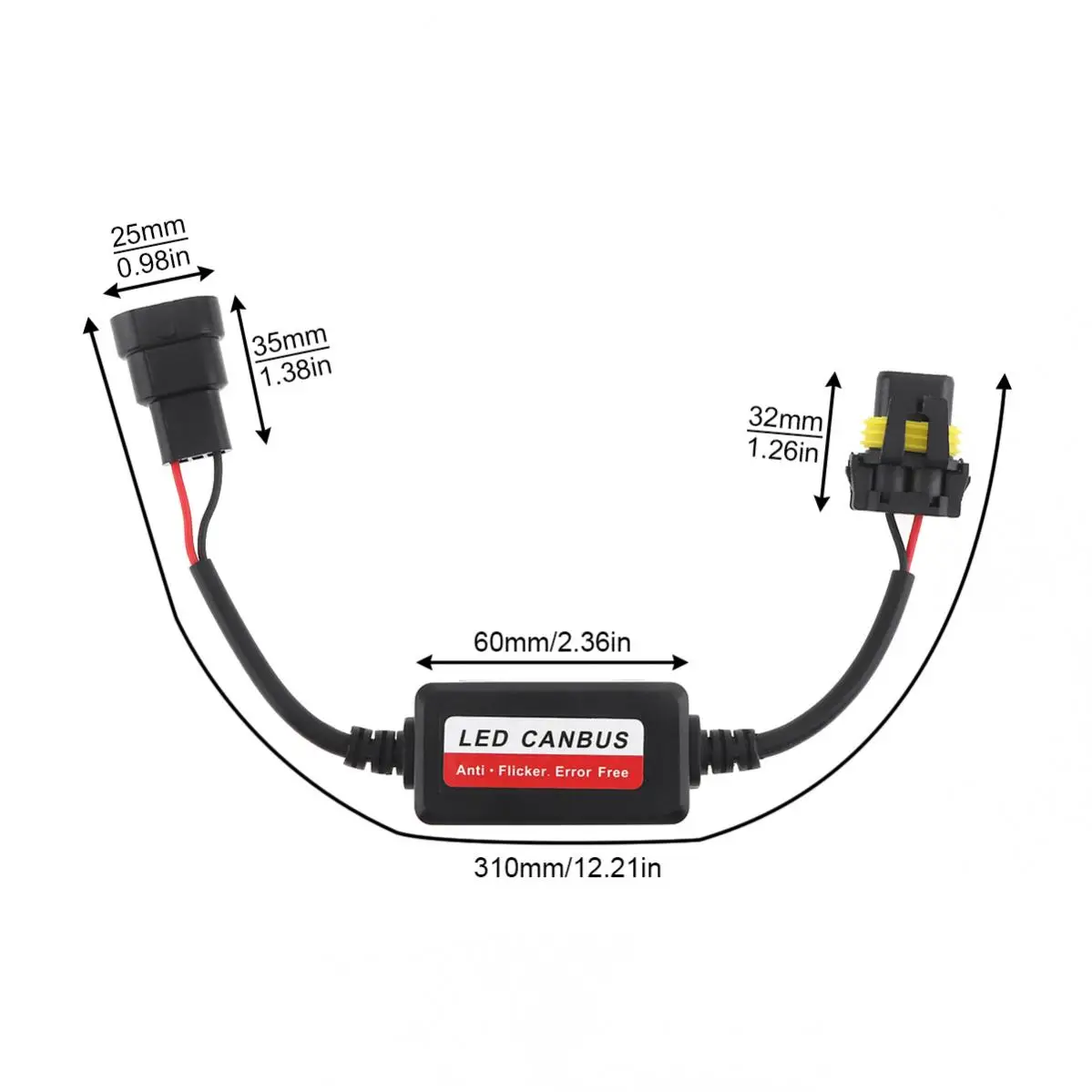 9005 / HB3 Car Headlight Adapter Anti Flickering Resistor Decoder LED Canbus Decoder Car Headlights Error Free  Resistor