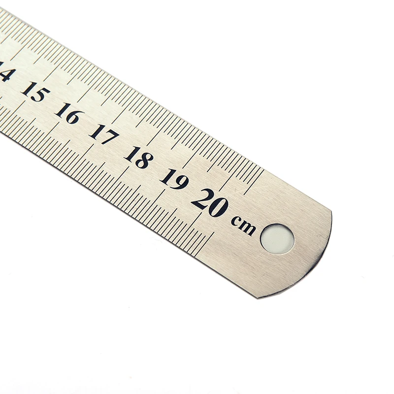 New CH 20cm Metal Ruler Metric Rule Precision Double Sided Measuring Tool 3CC