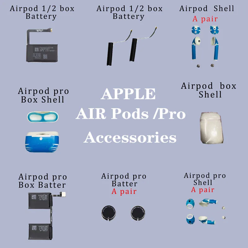 Apple Airpods 1/2Pro Accessories Generation Battery Abnormal Replacement Shell Accessorie Iphone Headphone Repiar Part Component