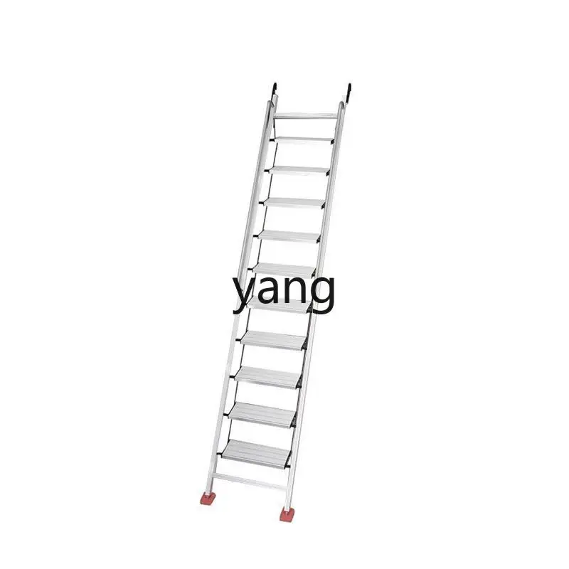 LMM Household Aluminum Alloy Stairs of Attic Sub Ten-Step Escalator Telescopic Stairs of Attic