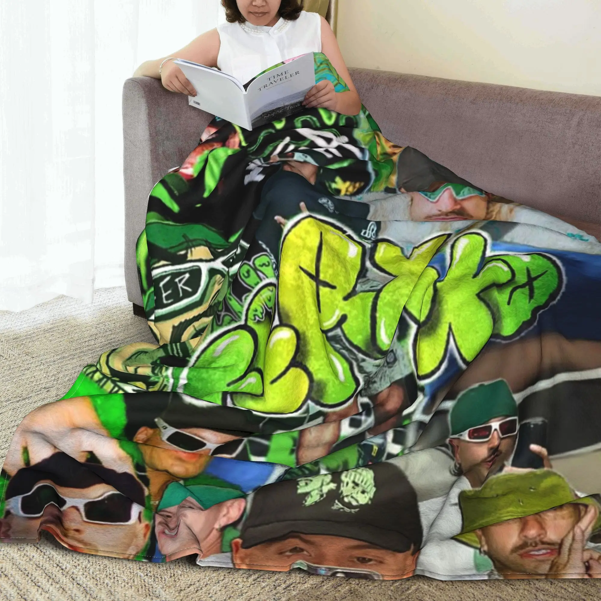 Feid Ferxxo Singer Songwriter Blankets Lightweight Flannel Sofa Throw Blanket for Home Bedroom Outdoor Throws Bedspread Quilt