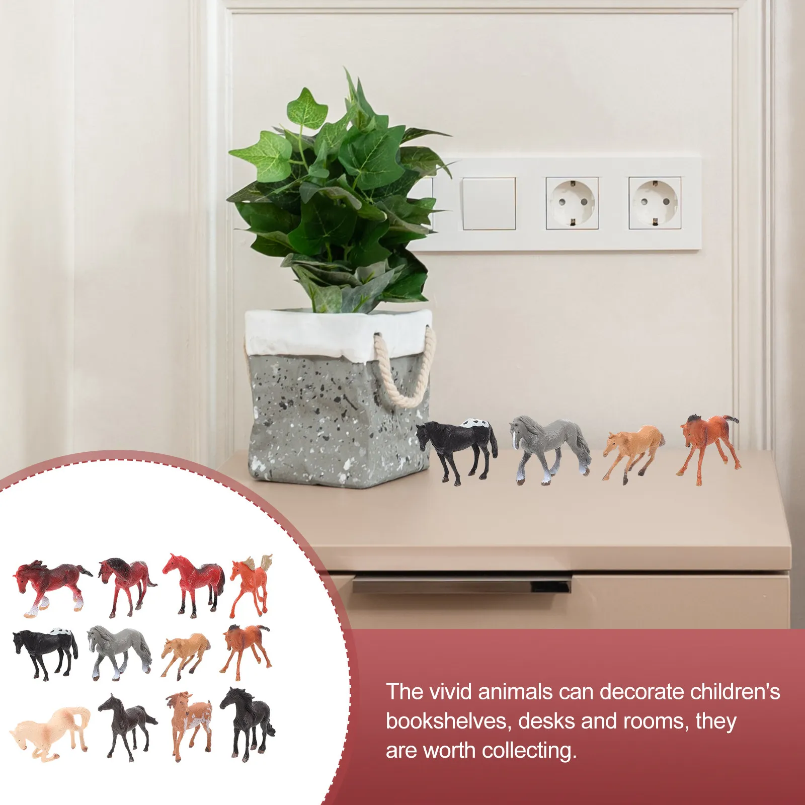 

12 Pcs Animal Models for Kids Toddler Horse Toys Small Miniature Figurines PVC Figures