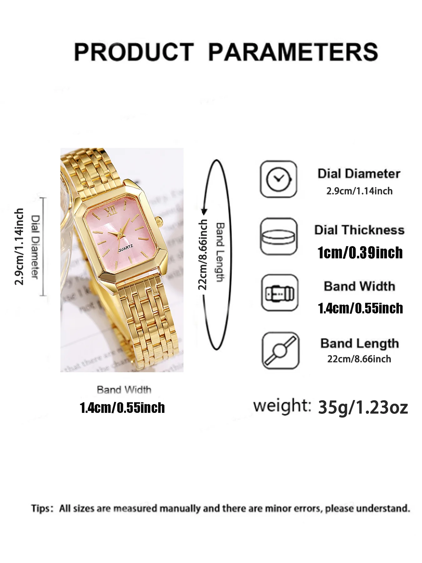 أزياء خفيفة فاخرة مربع الطلب سبيكة حزام المرأة كوارتز ساعة مجوهرات مجموعة 6 قطعة مجموعة لهدايا العيد #5