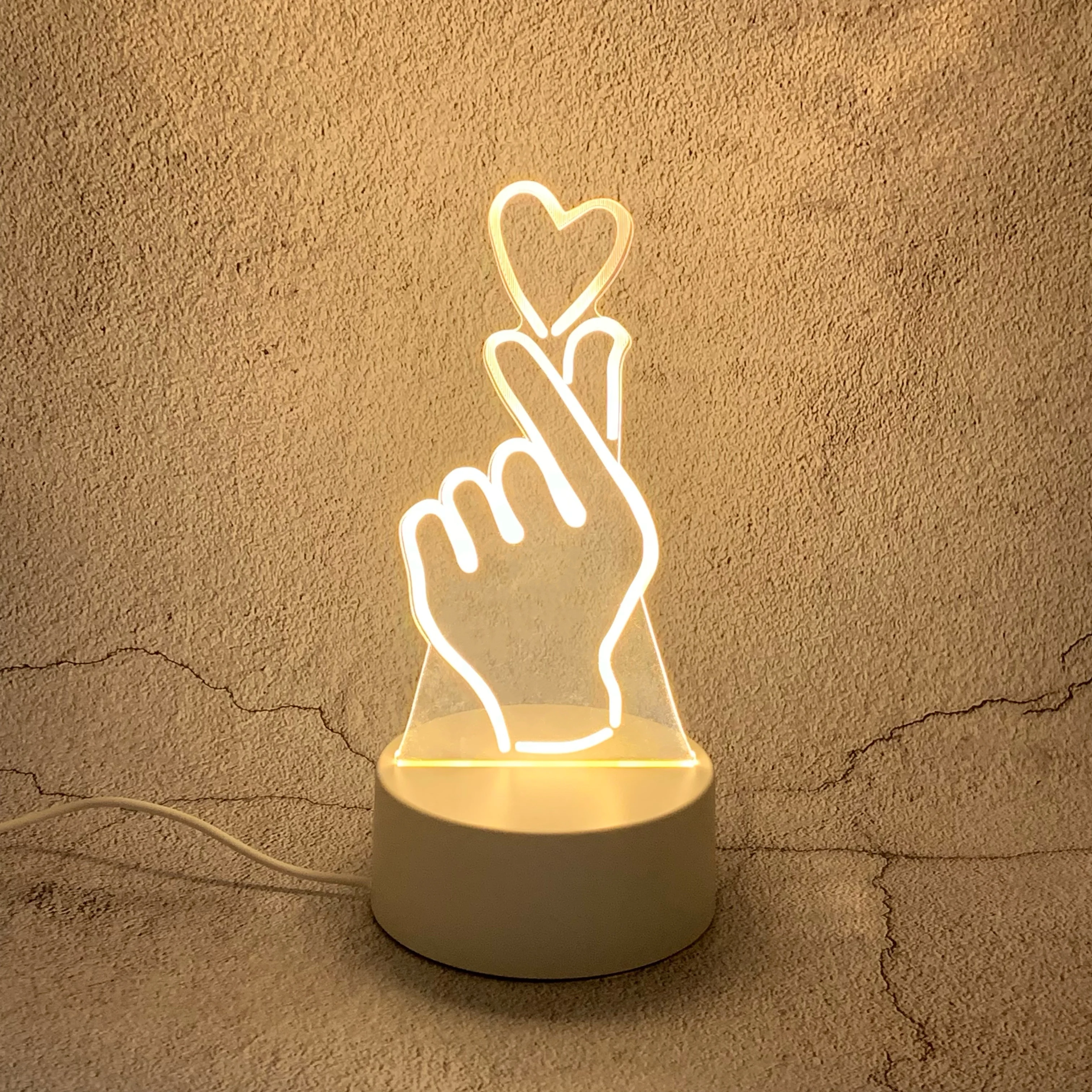 Niedliche Liebe 3d Stereo Nachtlicht Atmosphäre Licht Schlafzimmer romantisches Geburtstags geschenk für Freundin am Valentinstag