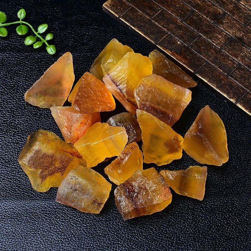 Raw Rough Natural Yellow Fluorite Rocks Chunks Crystal Chakra Gem Specimen 1PC
