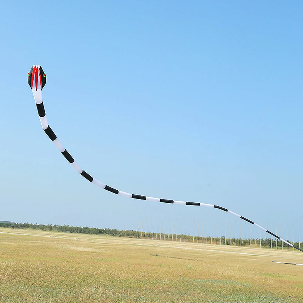 Cometa de serpiente súper enorme de 9KM y 55m, línea de tela de nailon Ripstop, colgante de cometa para lavandería, cometa profesional grande inflable suave para adultos