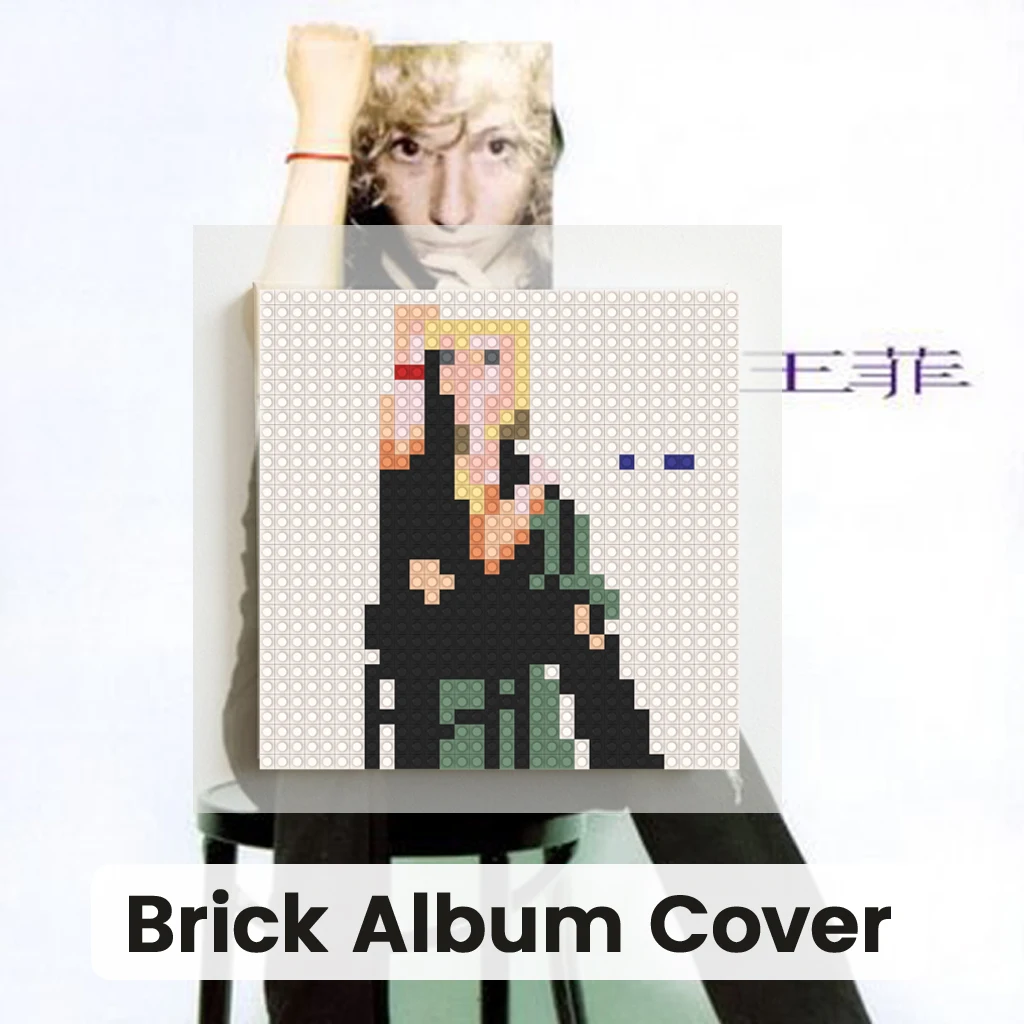 

Faye Wong Album Cover Poster Mosaic Art Building Blocks Brick Art Poster DIY Gift Wall Decor For Living Room