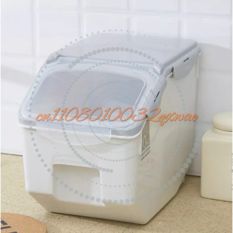 10/15kg Large Rice Tank Kitchen Grain Storage Box Sealed Moisture-proof Plastic Pet Food Storage Container Mildew Grain Bucket