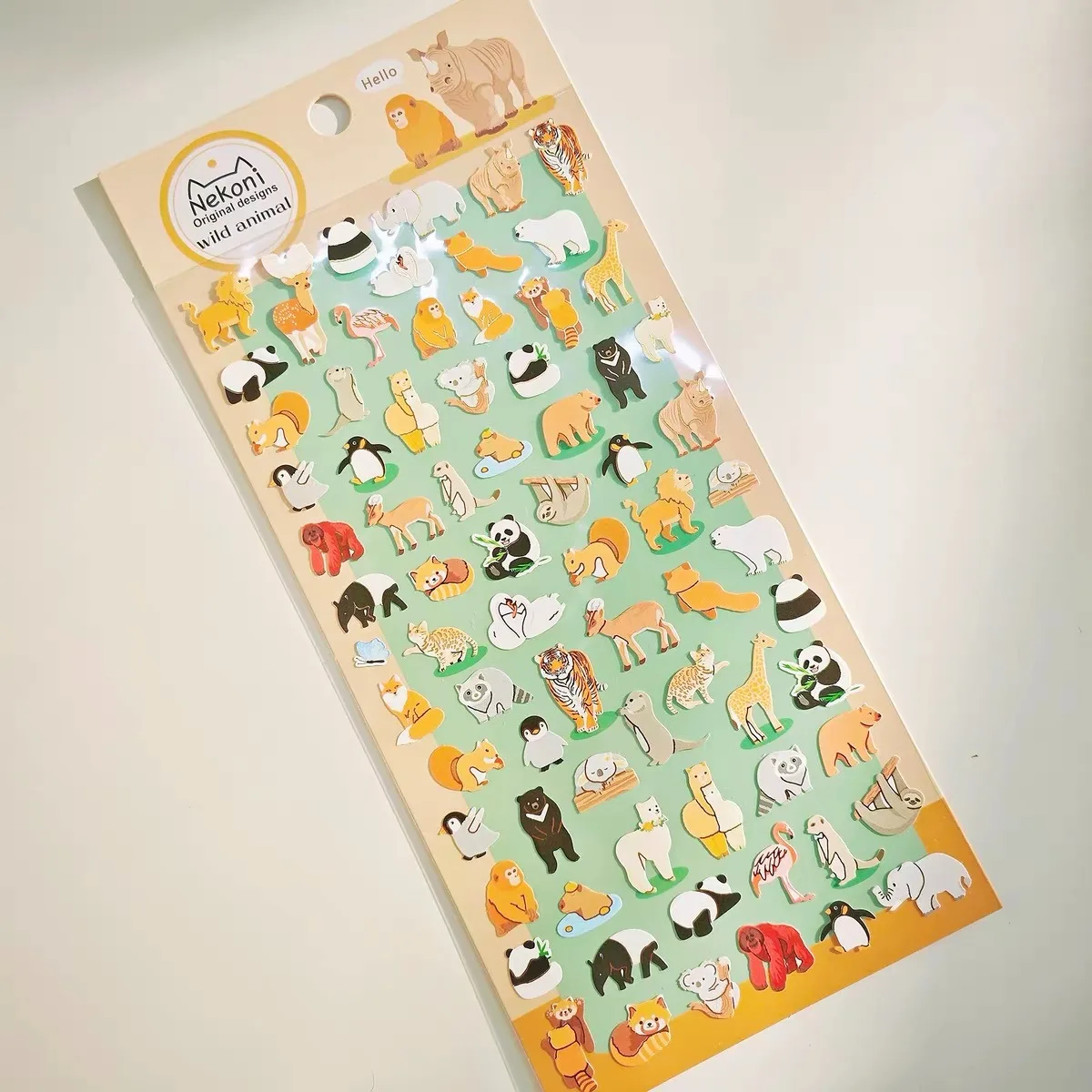 مجموعة ملصقات حيوانات المحيط والبرية اللطيفة على شكل حيوان البطريق على شكل ديناصور لحيوان الحيوان لمستلزمات القصاصات اليدوية مواد يومية ذاتية الصنع 51326