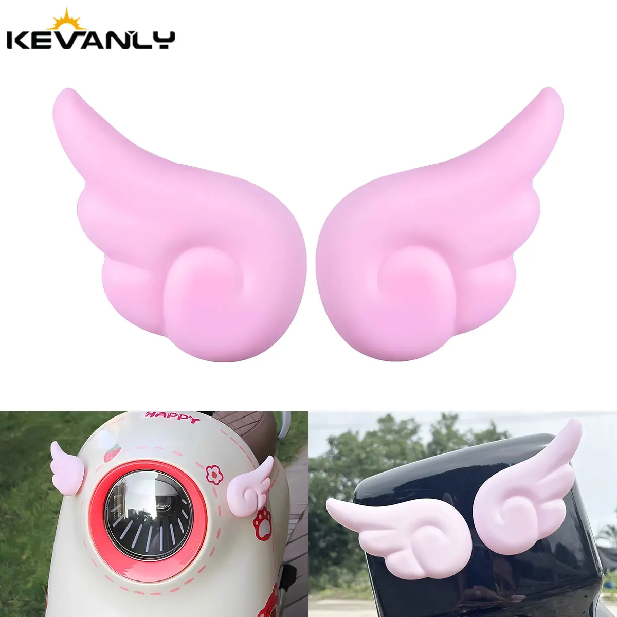 

1Pair Motorcycle sticker Rear Lovely small wings 3D decorative sticker helmet body modification sticker motorcycle accessories