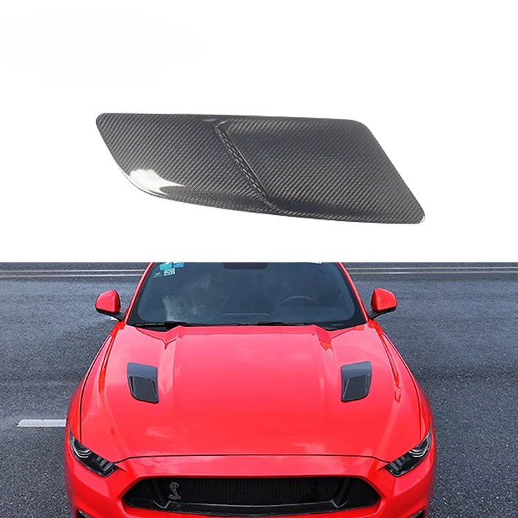 

2 PCS Carbon Fiber Car Hood Vent Cover For Ford Mustang 2015-2017 Hood Bonnet Vents