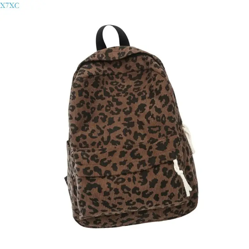X7XC Luipaardprint Rugzak Schooltas Herfst Winter Rugzak Dagrugzakken met grote capaciteit