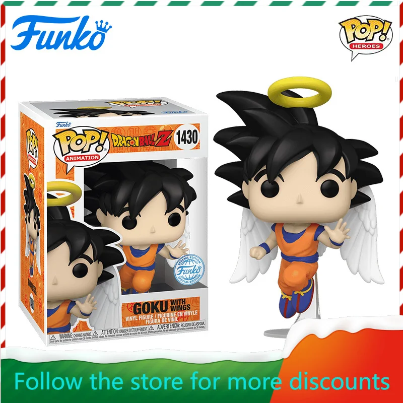 En stock FUNKO POP Original Dragon Ball Sun Wukong con alas # 1430 Colección limitada de modelos de teléfonos móviles Regalos navideños