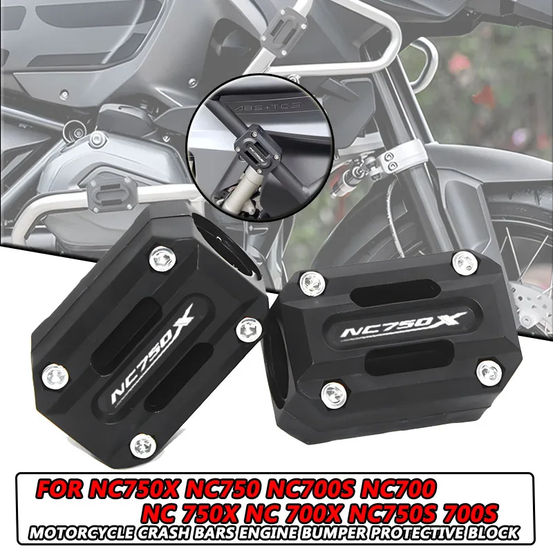 Für HONDA NC750X NC700X NC750 NC700 NC700S NC750S NC750D NC700D Motorrad Crash Bars Motor Stoßstange Schutz Block 22MM-28MM