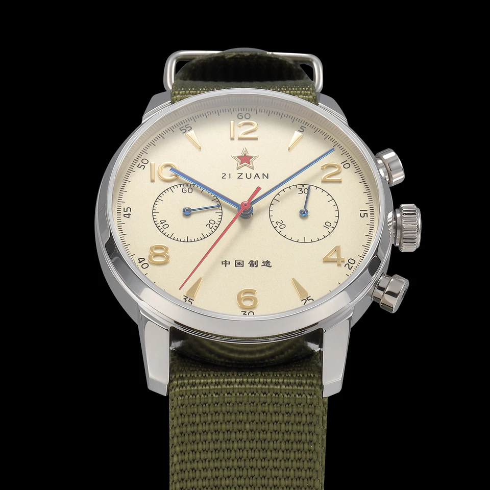 TOPHILL Vintage Aviator 1963 Chronograph Watch