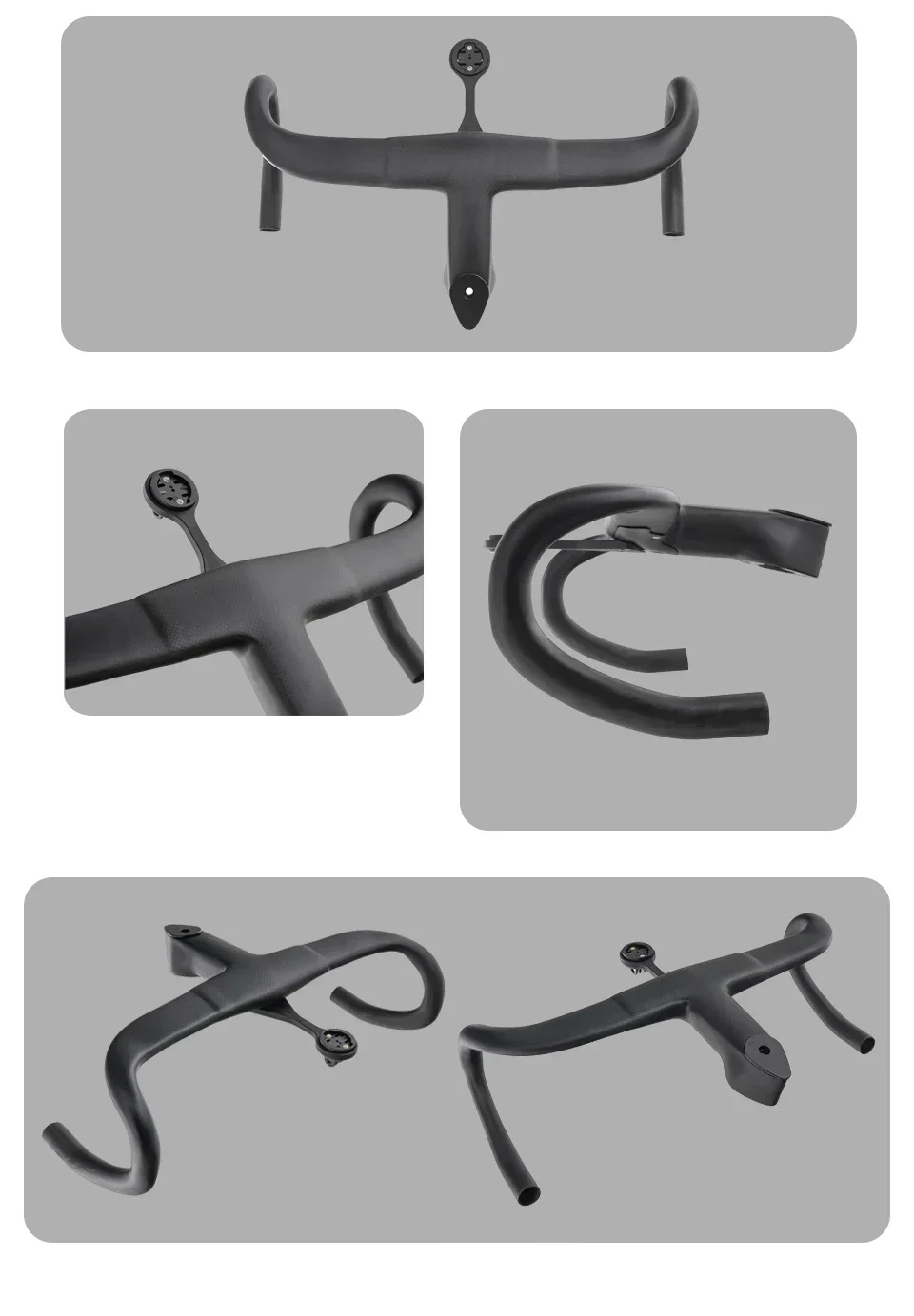 T800 Carbon Integrierter Lenker für F12 F14 Interne Kabelführung Aero Rennrad Vorbau 4 ° Flare 125 mm Tropfen 80 mm Tropfen – Detail 10
