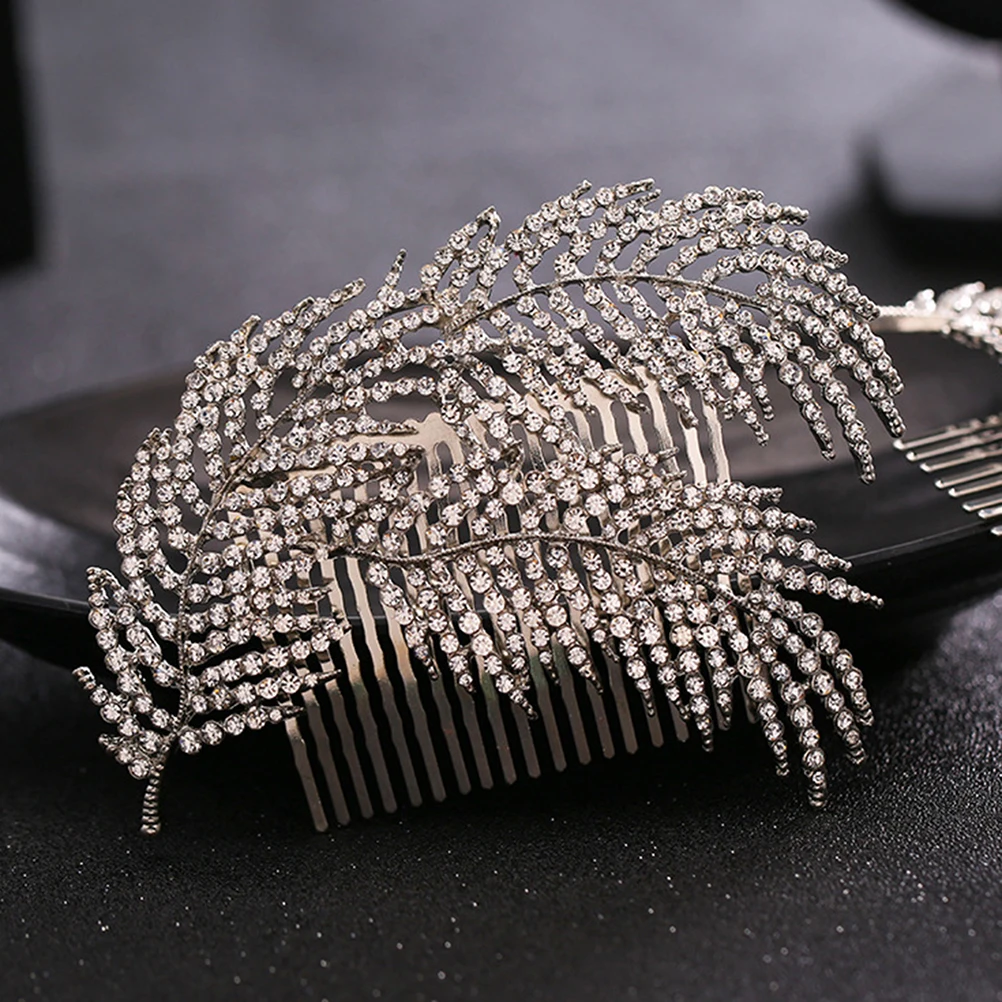

1 Pcs Stunning Bling Bridal Hair Combs Crystal Hair Side Comb Elegant Headpiece Accessory