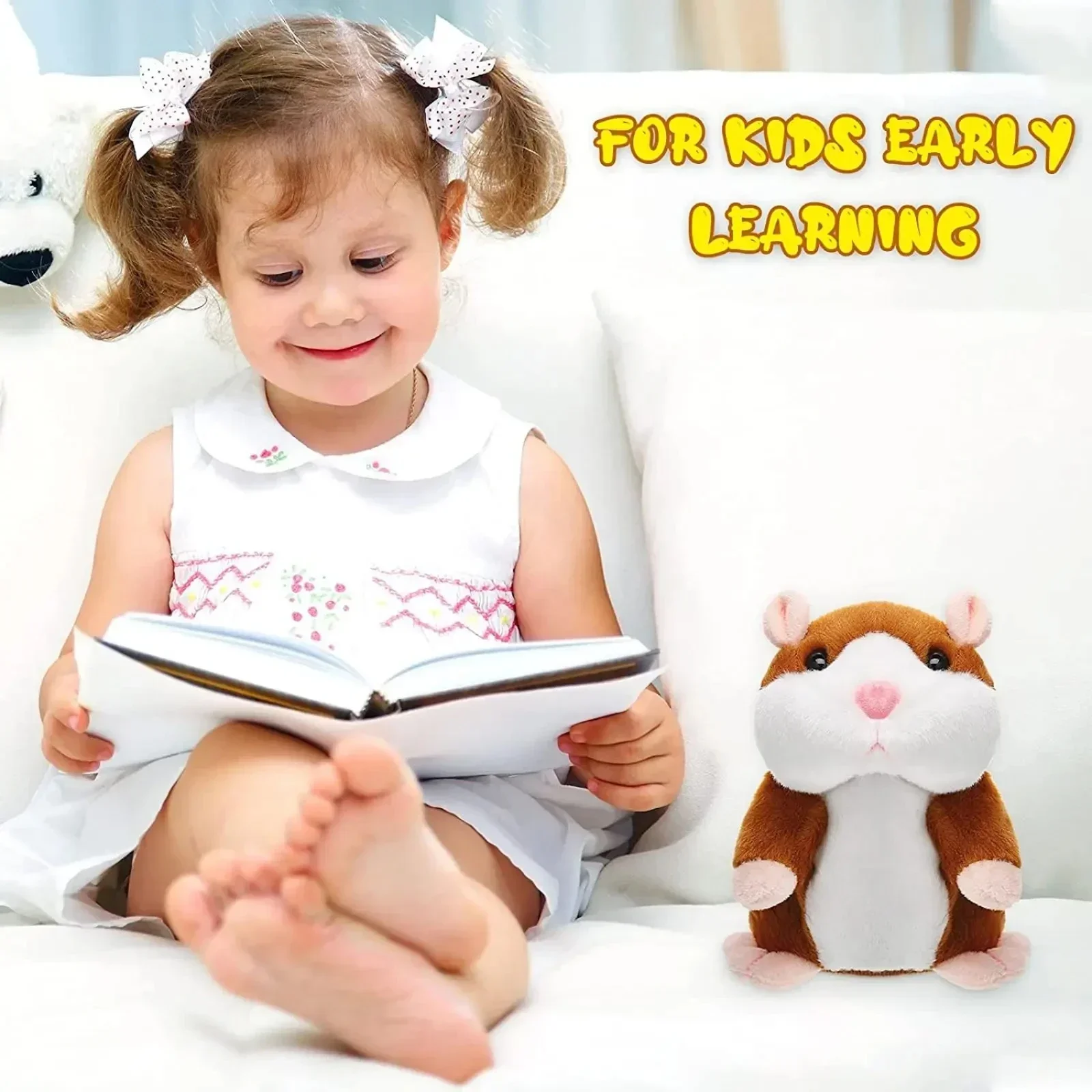 

Imitation Talking Little Hamster Animal Plush Talking Nod Hamster Doll Soothing Crying Baby Toy Funny Toy Children Gift