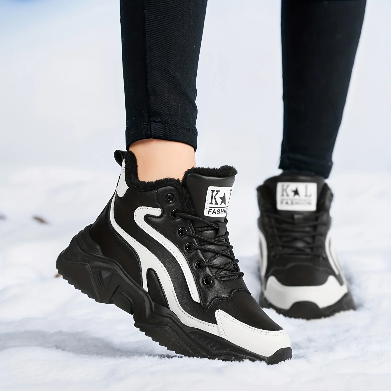 Women's Fashion Non-slip And Wear-resistant Thickened Snow Shoes Comfortable Winter Warm Sport Shoes