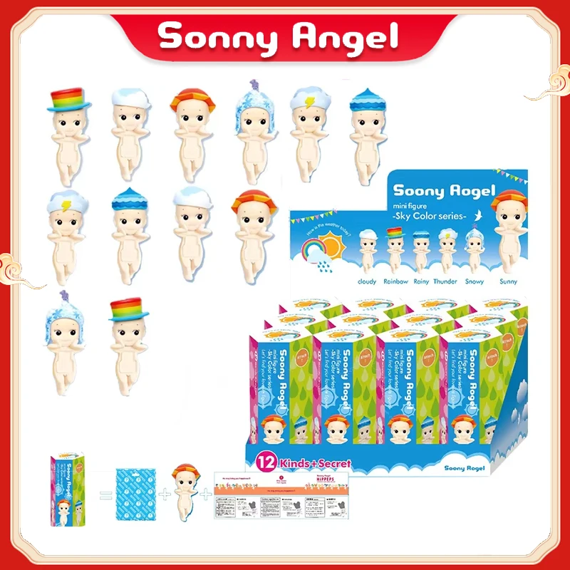 Sonny Angel New Angel Weather Anime Figures Ornaments Fan Dolls Christmas Gift Desktop Ornament Christmas Birthday Toy Doll