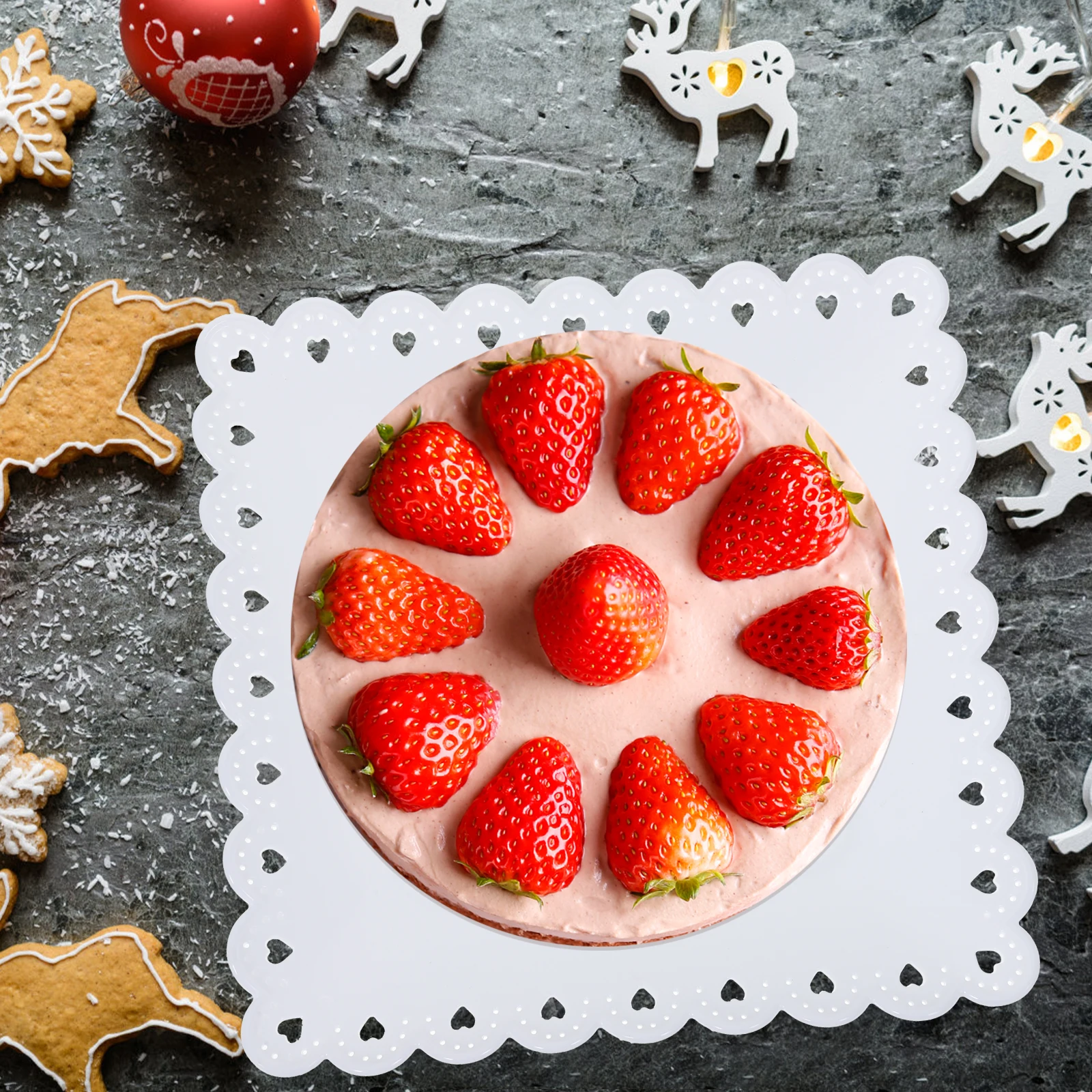 

Multi-Functional Rectangular Fruit Tray Cake Display Snack Container Decorative Dish Desktop Plate Candy Tray