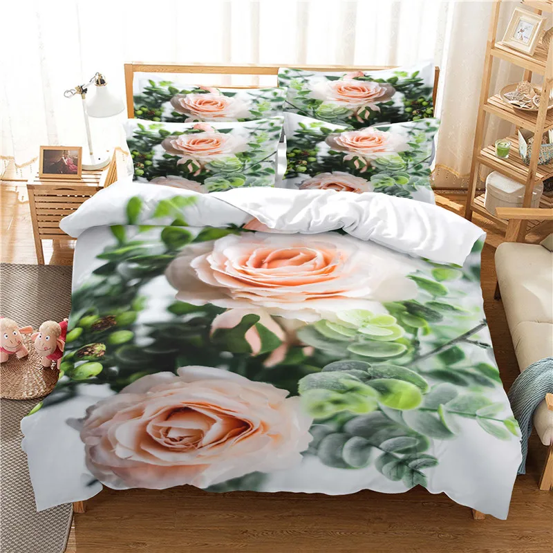 Beautiful Flower Cotton Duvet Cover Bed 150 Quilt Covers Bedding 160x200 Set Comforter Sets 220x240 Couple Double King Size Home