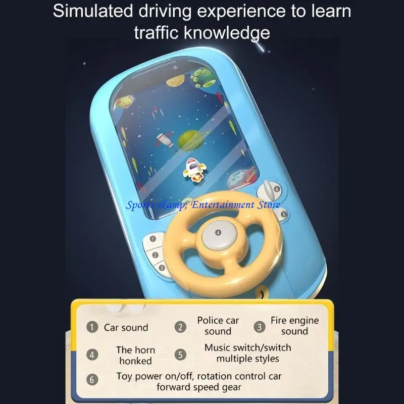 G7NF Driving Simulator Car Race Adventure Toy Musical Interactive Educational Steering Toy for Toddler Boys Girls