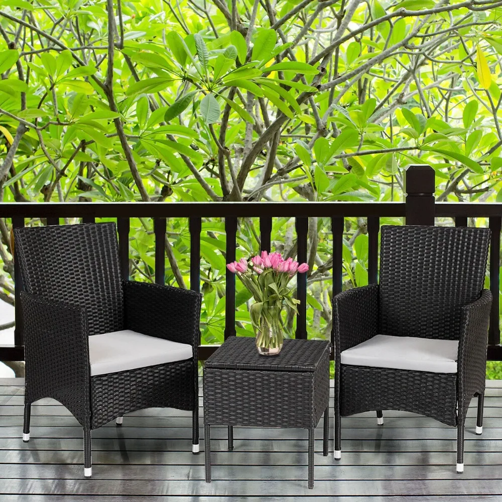 2PC Patio Rattan Wi…