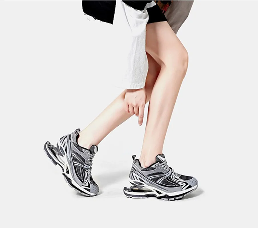 2023 Summer New Women\'s Heightening Spring Shoes Ladies Breathable Mesh Shoes Fashion Casual Sports Shoes Female