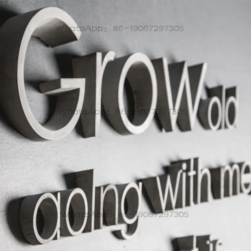 Fair-faced concrete cement English alphanumeric decoration three-dimensional character culture wall sticker